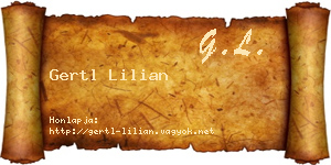 Gertl Lilian névjegykártya